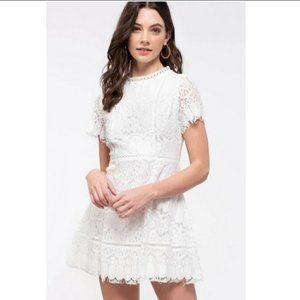 NEW Anthropologie Moon River Classic Lace Dress M